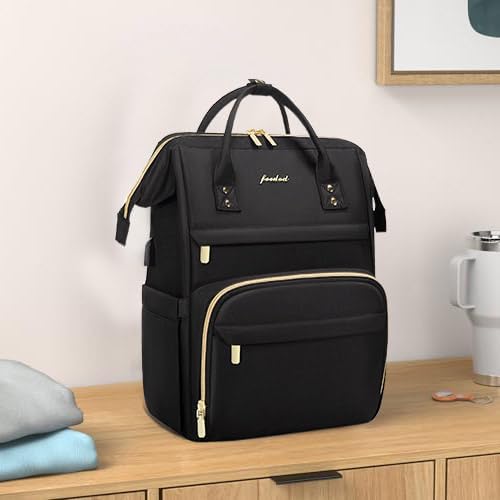 Women Laptop Backpack Work Bag - Fits 15.6 inch with Laptop Compartment Waterproof Professional Fashion Travel Purse for College Nurse Business Computer Backpack