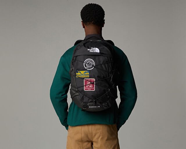 The North Face Borealis Commuter Laptop Backpack - Water Repellent, Laptop Sleeve, Large Main Compartment, TNF Black U Borealis Patch/TNF White, One Size