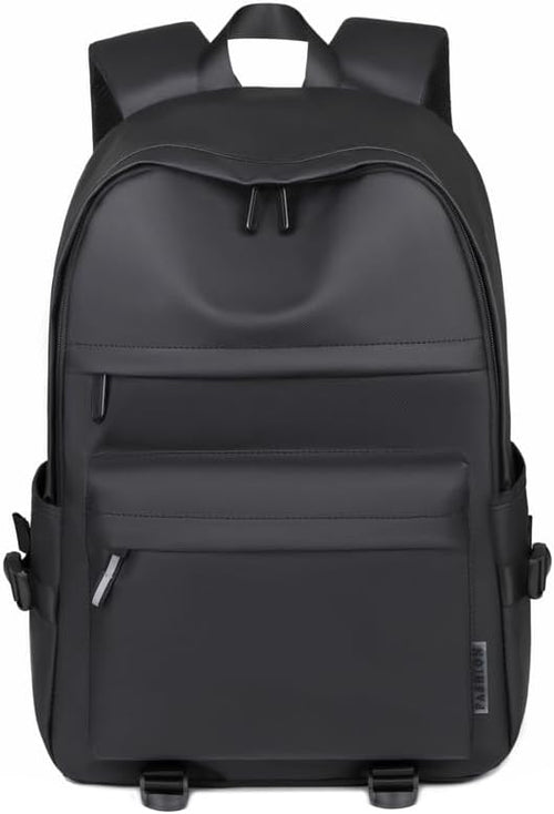 Black School Backpack Women Men, Waterproof Lightweight Small Backpack 15.6 Inch Laptop Backpack for Boys Girls Teens Travel Gym Work College Daypack carry on flight approved School Bag Bookbag