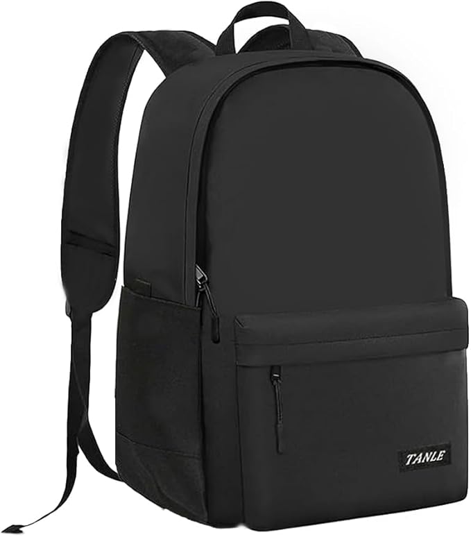 Multifunctional Casual Backpack for Men Women, Lightweight Water-Resistant School Bookbag for College Work Travel, Black 02