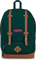 JanSport Cortlandt Laptop Backpack, Deep Juniper, 15” Laptop Sleeve-Synthetic Leather Shoulder Computer Bag with Large Compartment, Padded Straps- Rucksack for Men, Women