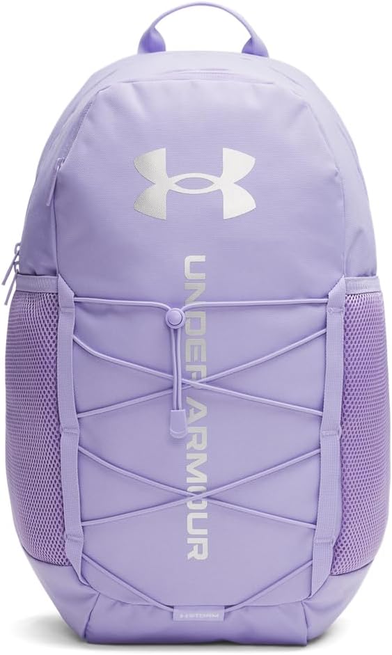 Under Armour Unisex Hustle Sport 6.0 Backpack, (538) Transparent / / Metallic Silver, One Size Fits Most