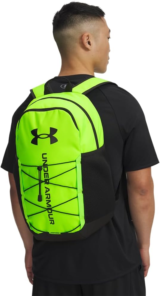 Under Armour Unisex Hustle Sport 6.0 Backpack, (389) Hyper Green/Black/Black, One Size Fits Most