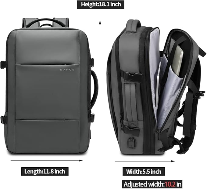 BANGE 35L Carry on Backpack,Travel Backpack for Women Men Airline Approved Gym Backpack Waterproof Business Laptop Daypack…