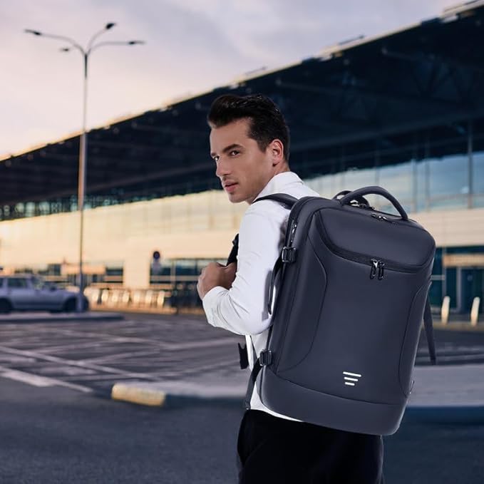 Travel Backpack for Men 50L Expandable Flight Approved Carry on Backpacks Luggage Suitcase for Travel Water Resistant 17.3 inch Laptop Backpack with 4 Packing Cubes