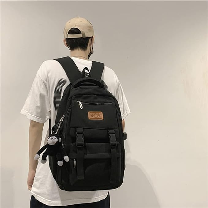 Casual Backpack Large Capacity Gorilla Backpack Waterproof Camping Hiking Travel College Laptop Travel Man Woman 2024 (Black)
