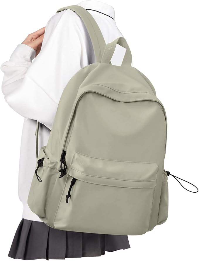 VECAVE School Backpack Green Waterproof Bookbag Casual Lightweight Travel Rucksack Daypack Backpacks for Men Women College High School Bags backpack for Boys Girls Teens