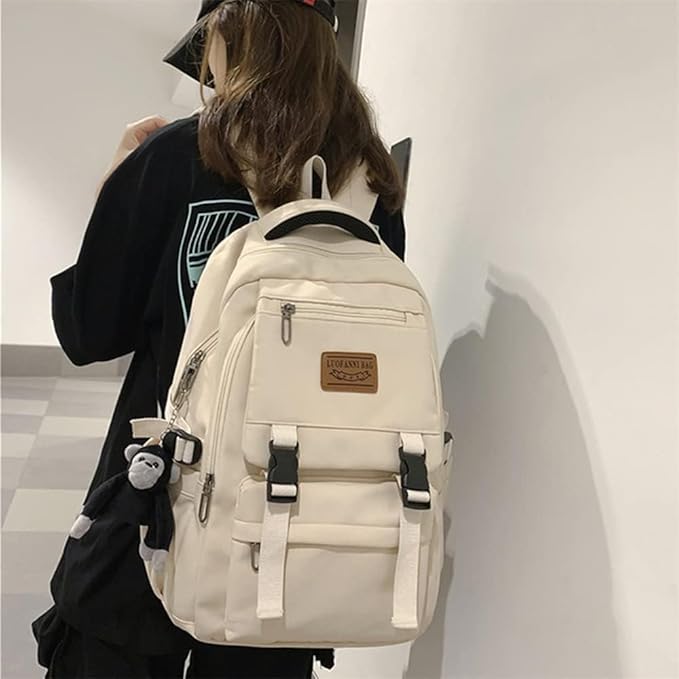 Casual Backpack Large Capacity Gorilla Backpack Waterproof Camping Hiking Travel College Laptop Travel Man Woman 2024 (White)