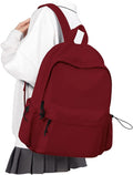VECAVE School Backpack Red Waterproof Bookbag Casual Lightweight Travel Rucksack Daypack Backpacks for Men Women College High School Bags backpack for Boys Girls Teens