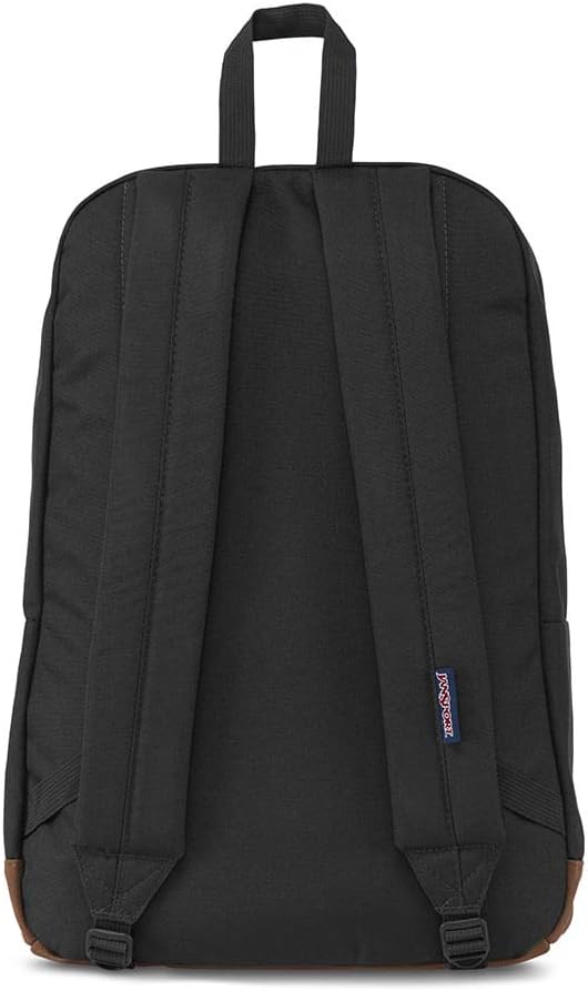 JanSport Cortlandt Laptop Backpack, Black, 15” Laptop Sleeve-Synthetic Leather Shoulder Computer Bag with Large Compartment, Padded Straps- Rucksack for Men, Women