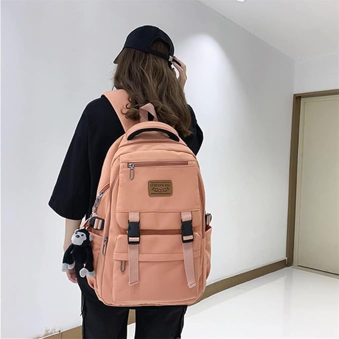 Casual Backpack Large Capacity Gorilla Backpack Waterproof Camping Hiking Travel College Laptop Travel Man Woman 2023 (Pink)