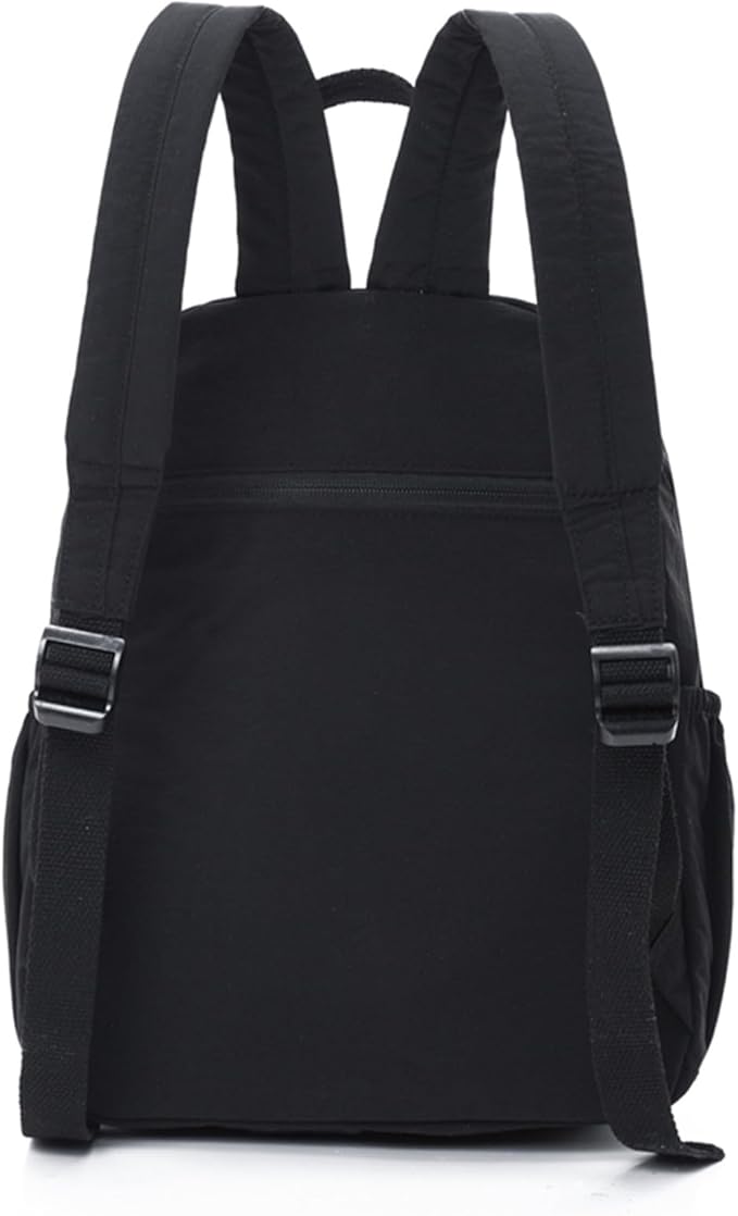 Small Nylon Backpack Mini Casual Daypack Lightweight Backpack for Women Travel Purse (Grey purple)