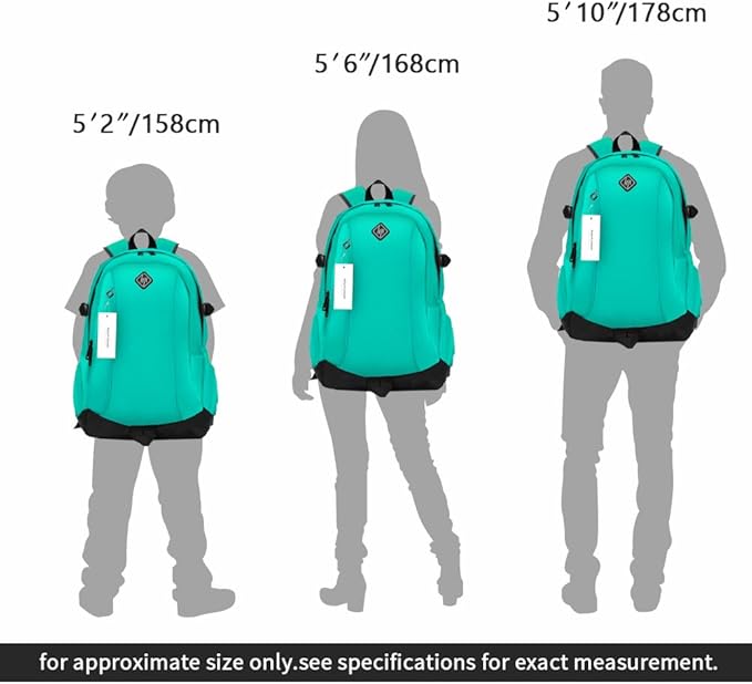 rickyh style School Backpack Travel Bag for Men & Women, Lightweight College Back Pack with Laptop Compartment