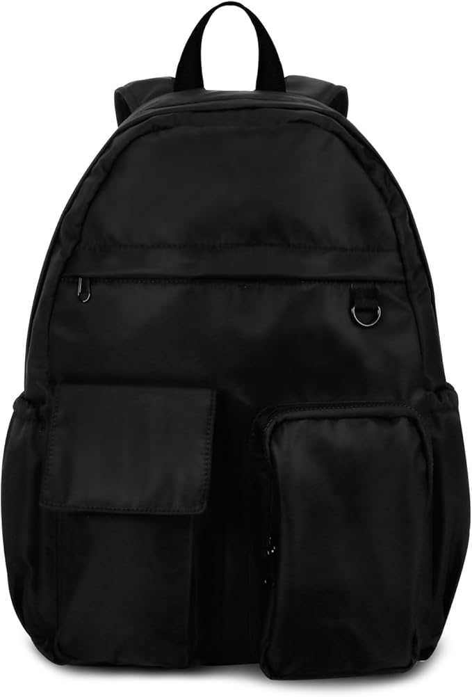 Women's Water-resistant Daypack Backpack, 15.6 Inch Laptop Compartment & Anti-Theft Pocket, Adjustable Padded Straps for Commuting, Travel, Work, College, Black