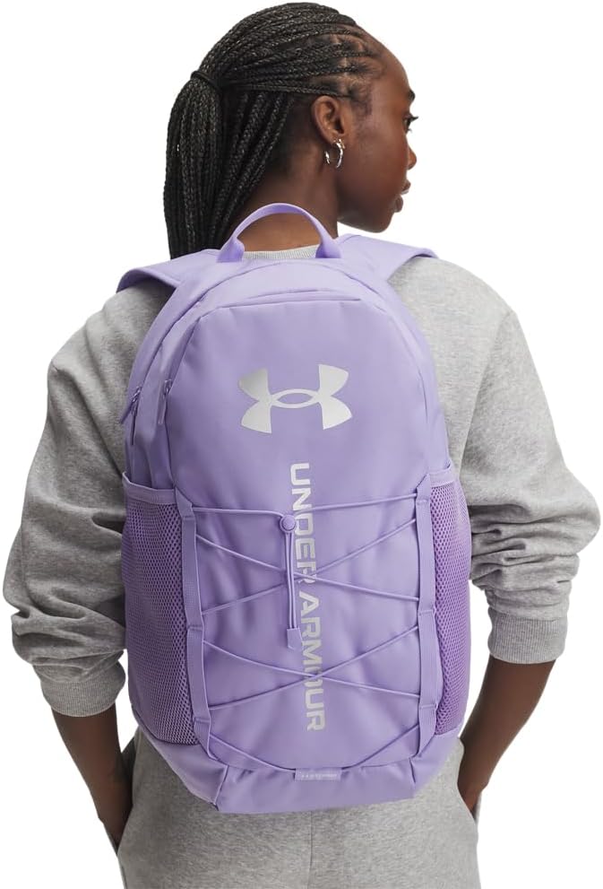 Under Armour Unisex Hustle Sport 6.0 Backpack, (538) Transparent / / Metallic Silver, One Size Fits Most