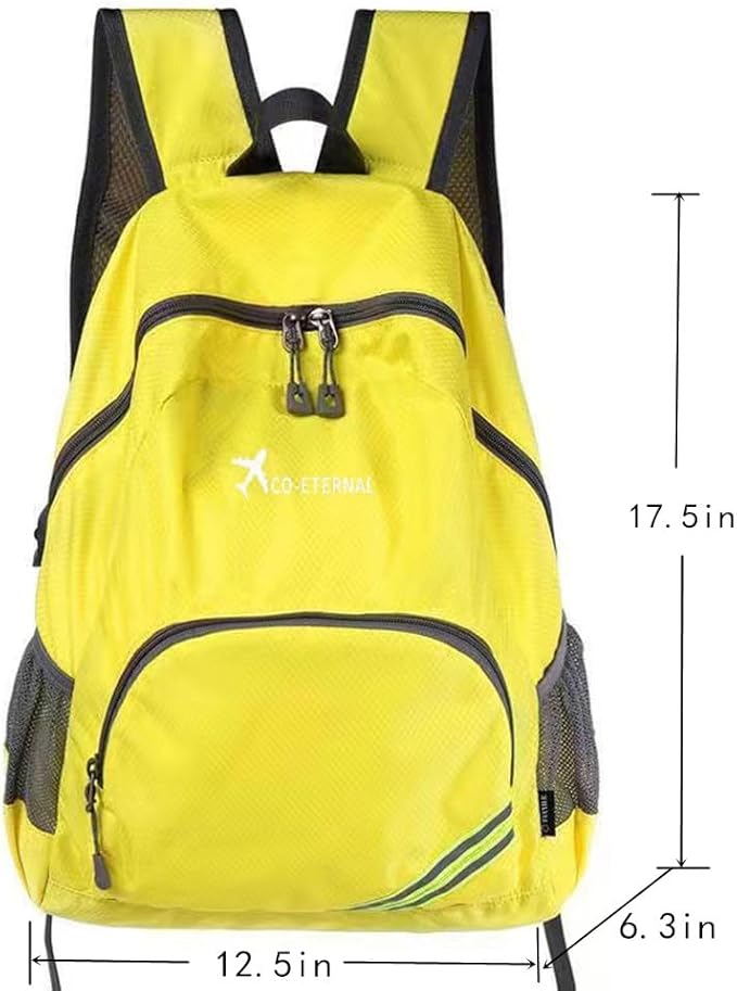 Geboldil Men's and women's waterproof backpack traveling backpack yellow