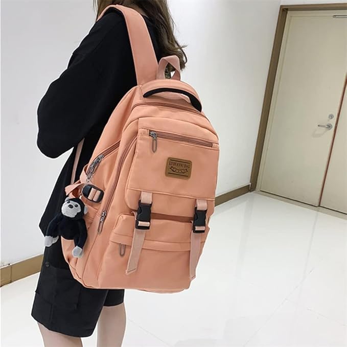 Casual Backpack Large Capacity Gorilla Backpack Waterproof Camping Hiking Travel College Laptop Travel Man Woman 2023 (Pink)