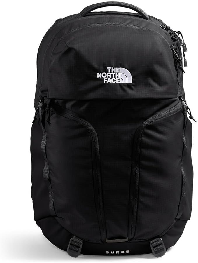 The North Face Women's Surge Commuter Laptop Backpack - Everyday Travel Bag, Laptop Sleeve, Water-Repellent, TNF Black/TNF Black-NPF, One Size