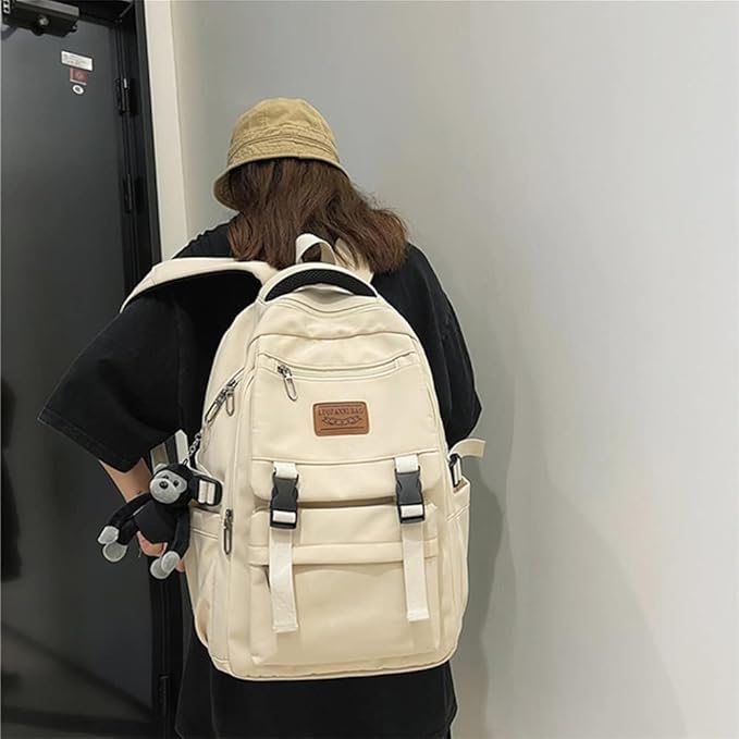 Casual Backpack Large Capacity Gorilla Backpack Waterproof Camping Hiking Travel College Laptop Travel Man Woman 2024 (White)