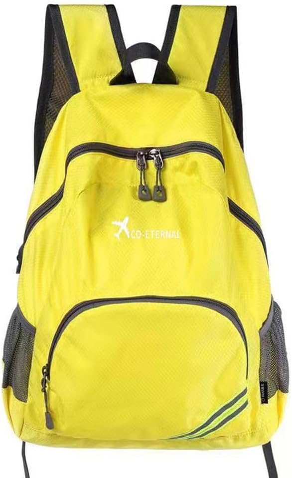 Geboldil Men's and women's waterproof backpack traveling backpack yellow