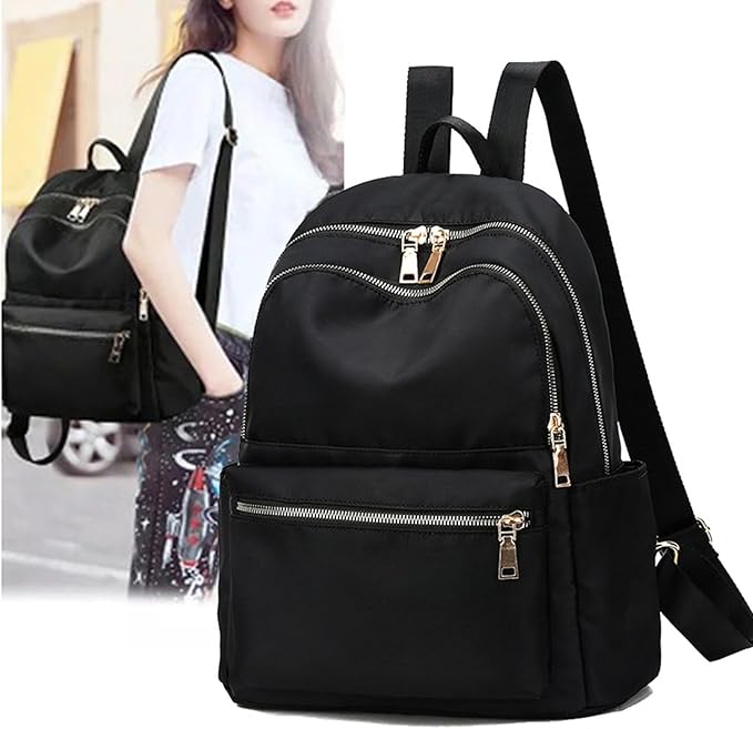 Backpack Purse for Women, Anti Theft Backpack Fashion Backpack Purses, Womens Backpack Purse Travel Purse, Travel Backpack Satchel Handbags Ladies Shoulder Bags Cute Backpack (Black)