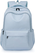 Cute College Backpack for School Aesthetic Backpack for Teen Girls Students Laptop Bag Large Capacity Bookbags Kids Travel Lightweight Backpacks for Casual Daypacks School Bag Solid Color(Blue)