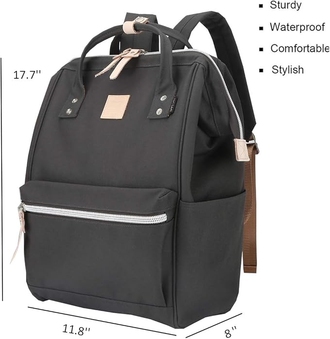 Himawari Large Travel Backpack with Laptop Compartment 17 Inch Roomy Doctor Bag College backpack for Women&Men-Not include USB Port(1882-HL)