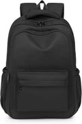 Cute College Backpack for School Aesthetic Backpack for Teen Girls Students Laptop Bag Large Capacity Bookbags Kids Travel Lightweight Backpacks for Casual Daypacks School Bag Solid Color(Black)