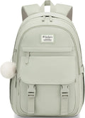 School Backpack for Teen Girls, Cute College Backpacks for Women Students Aesthetic Bookbag Large 15.6 Inch Laptop Bag Middle School Travel Back Pack (Green)