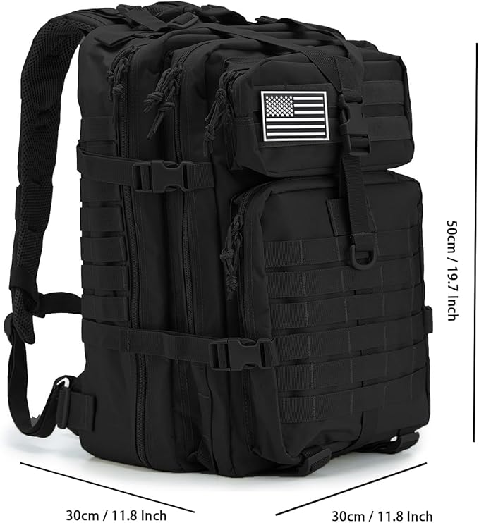 QT&QY 45L Military Tactical Backpacks For Men Camping Hiking Trekking Daypack Bug Out Bag Lage MOLLE 3 Day Assault Pack