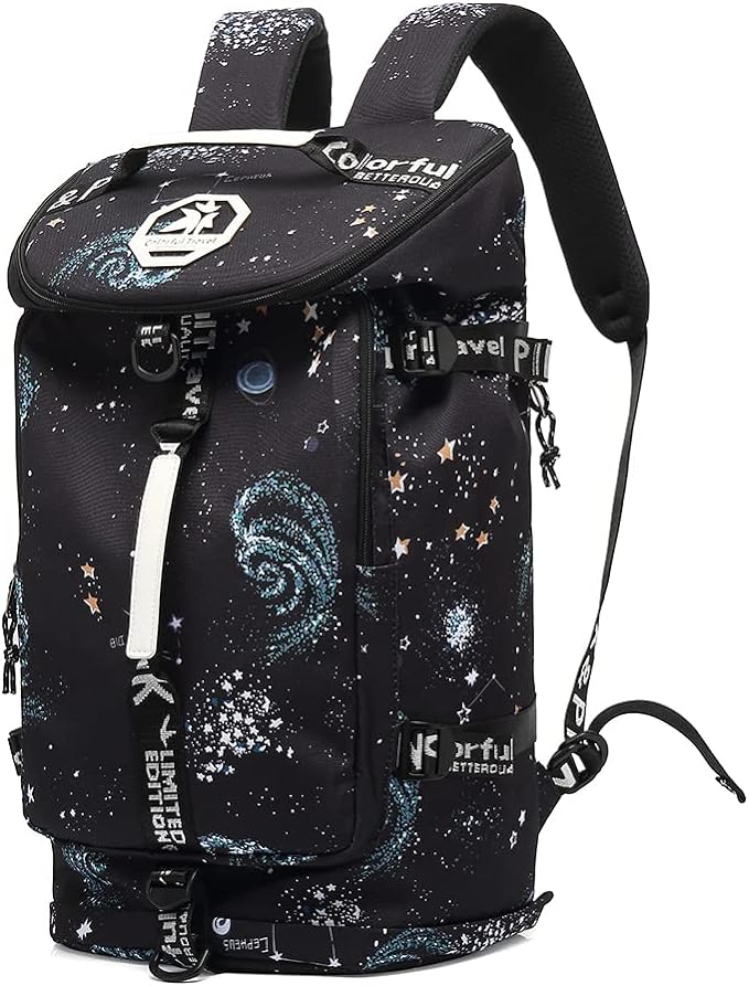 Kalesi Cool Gym Duffle Bag Backpack 4-Way Waterproof with Shoes Compartment for travel Sport Hiking laptop Lightweight