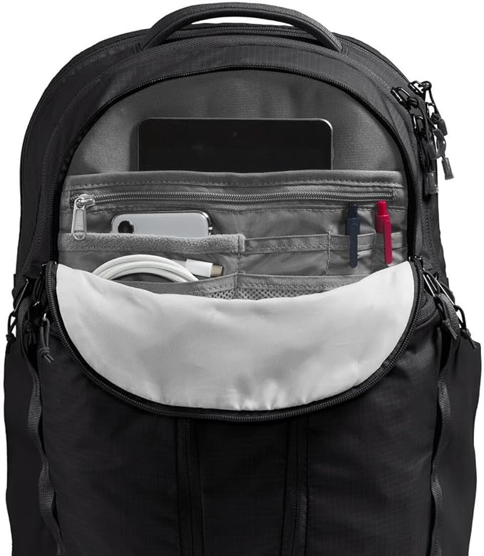 The North Face Women's Surge Commuter Laptop Backpack - Everyday Travel Bag, Laptop Sleeve, Water-Repellent, TNF Black/TNF Black-NPF, One Size