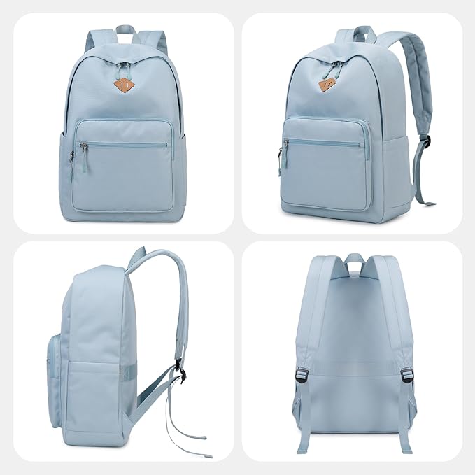 Lohol Classic Backpack for School Travel College, Durable Water Resistant Bookbag (Dark Grey)