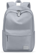 HOMIEE Lightweight Casual Laptop Backpack Fits 15.6 Inch Computer, Water-Resistant Small Daypack Unisex Bookbag for Teen College Work Travel, Grey