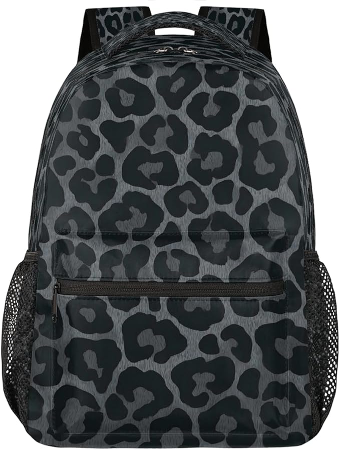 Pardick Leopard Cheetah Print Backpack for Kids Girls Boys Lightweight School College Students 18in Bookbag Large Capacity Computer Backpacks Laptop Rucksack Travel Gym Hiking Camping Daypack