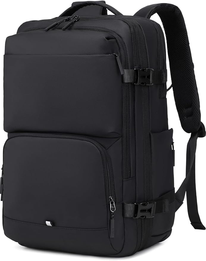 Carry On Travel Backpack, 35L-40L Expandable Extra Large Airline Approved,Lightweight Daypack for Men and Women（Black）