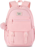 School Backpack for Teen Girls, Cute College Backpacks for Women Students Aesthetic Bookbag Large 15.6 Inch Laptop Bag Middle School Travel Back Pack (Pink)