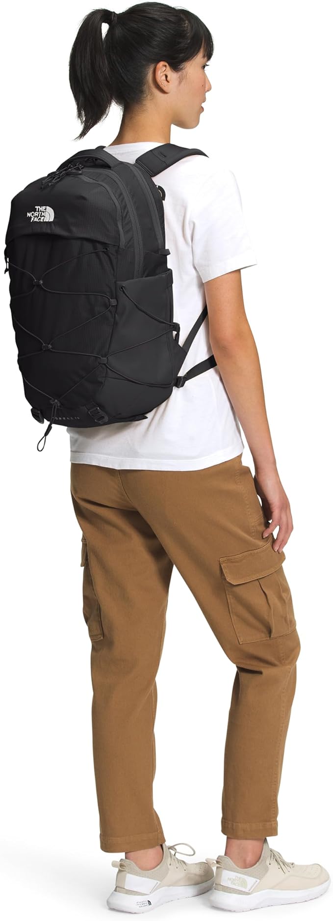 The North Face Women's Borealis Commuter Laptop Backpack - Everyday Travel Bag, Laptop Sleeve, Reflective Details, TNF Black/TNF White-NPF, One Size