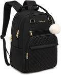 Laptop Backpack Women, School Backpack for Teen Girls Middle High School College Students, Teacher Work Bag Nursing Bookbag, Black