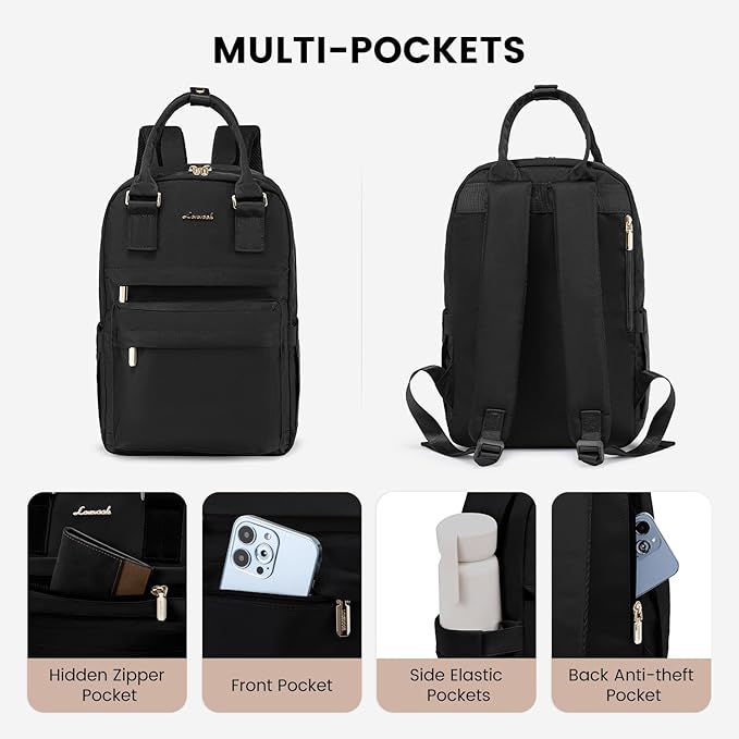 LOVEVOOK Backpack purse for Women, 14 Inch Laptop backpack Cute Waterproof Backpacks Stylish Travel Bags Vintage Daypacks Bookbag for College School Work