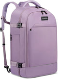 Asenlin 30L Travel Backpack for Women Men,Fit 15.6 Inch Laptop Backpack Flight Approved Luggage Carry On Water Resistant for Weekender Overnight Large Daypack Purple