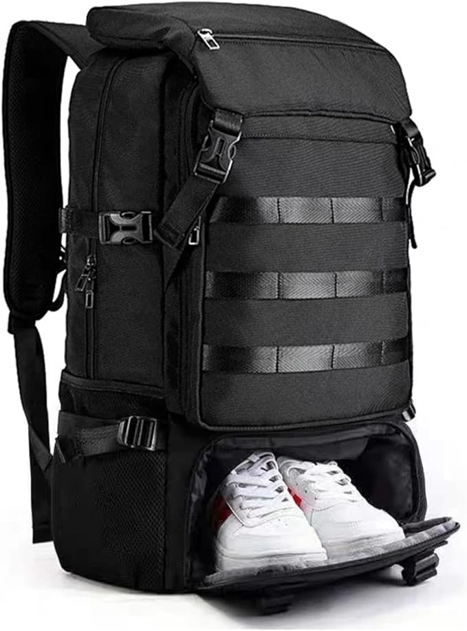 40L Travel Backpack, 15.6 Inch Laptop Backpack for Men Women, Waterproof Rucksack Casual Daypack with Shoe Compartment for Work Business Hiking