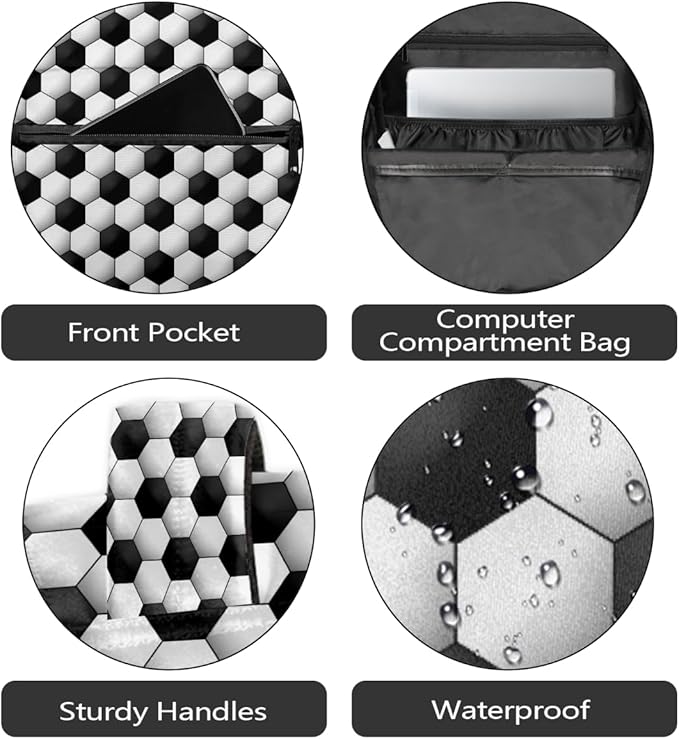 Pardick Football Soccer Backpack for Kids Girls Boys Lightweight School College Students 18in Bookbag Large Capacity Computer Backpacks Laptop Rucksack Travel Gym Hiking Camping Daypack