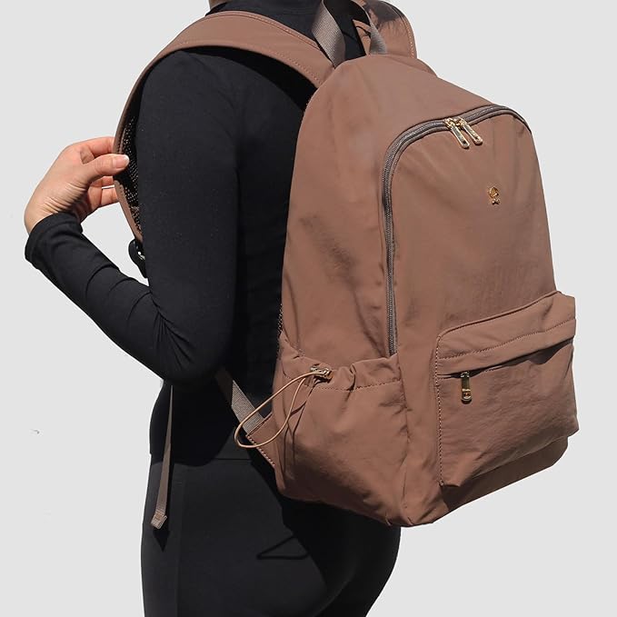 ESVAN Personalized Gifts Backpack Canvas Linen Nylon 17 inch Laptop Bag for Women Casual College