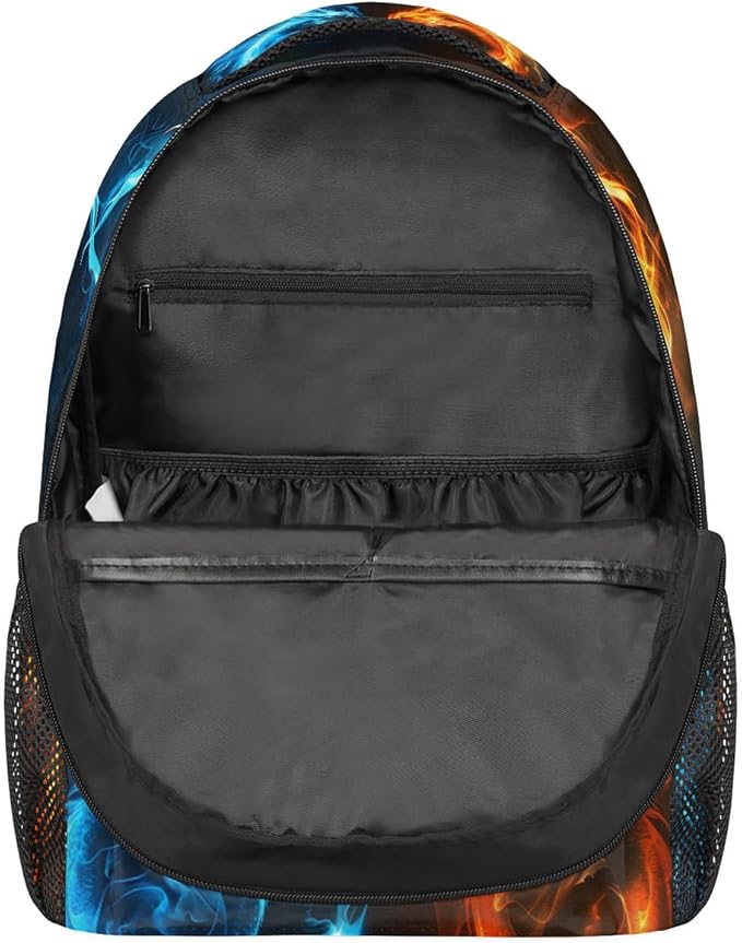 Pardick Abstract Dragon Backpacks for Boys Girls Kids Fire Water Dragon Lightweight 16 Inch School Backpack Laptop College Bookbag Travel Casual Daypack Hiking Camping Computer Rucksack Medium