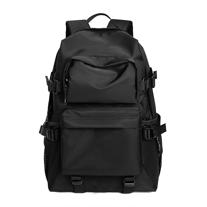 Men's Carry On Travel Backpack - 13 Inch Laptop Compartment, Large Capacity Waterproof Black Bag for Outdoor Hiking