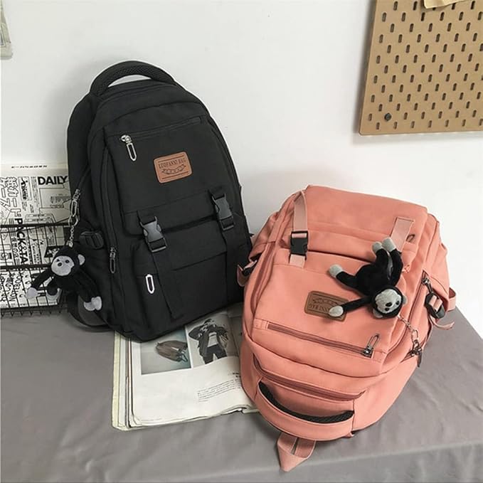 Casual Backpack Large Capacity Gorilla Backpack Waterproof Camping Hiking Travel College Laptop Travel Man Woman 2023 (Pink)