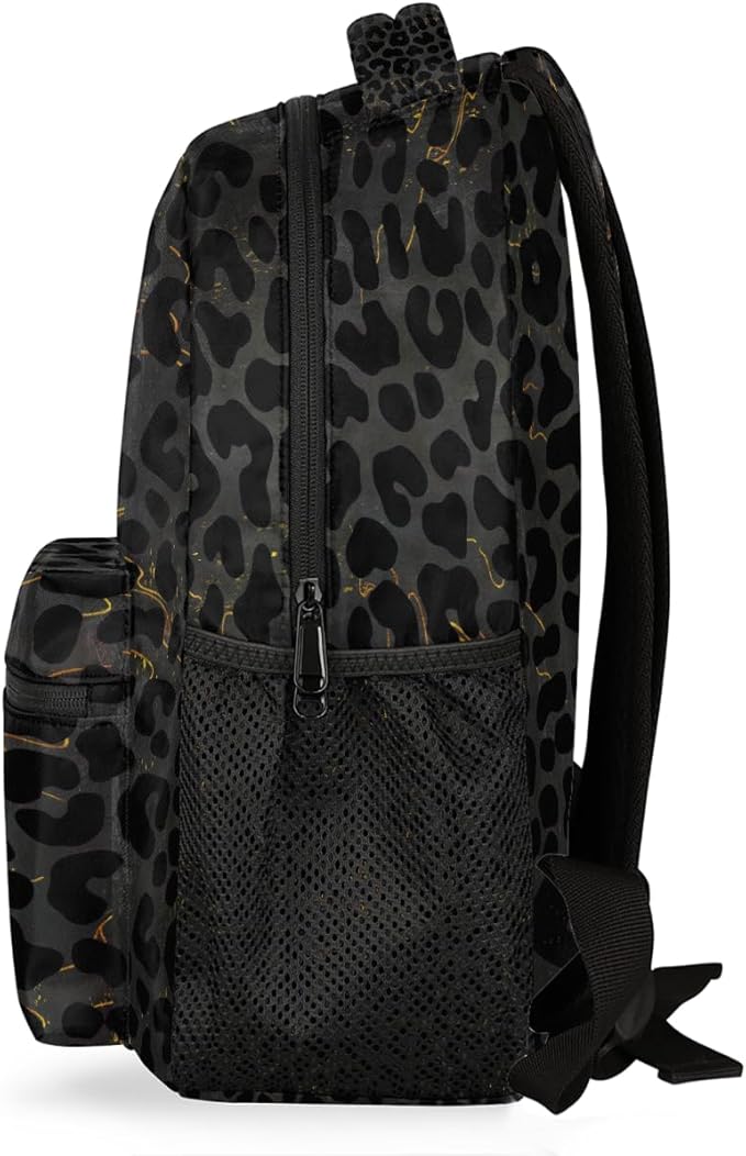 Pardick Leopard Cheetah Backpack for Kids Girls Boys Lightweight School College Students 18in Bookbag Large Capacity Computer Backpacks Laptop Rucksack Travel Gym Hiking Camping Daypack