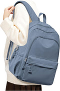 BJLFS Small Blue Backpack for School Women Girls, Waterproof Bookbag Cute High School Backpack for Men Teen Boys, Lightweight Travel College Back Pack Mochilas Escolares para Casual Daypack Rucksack