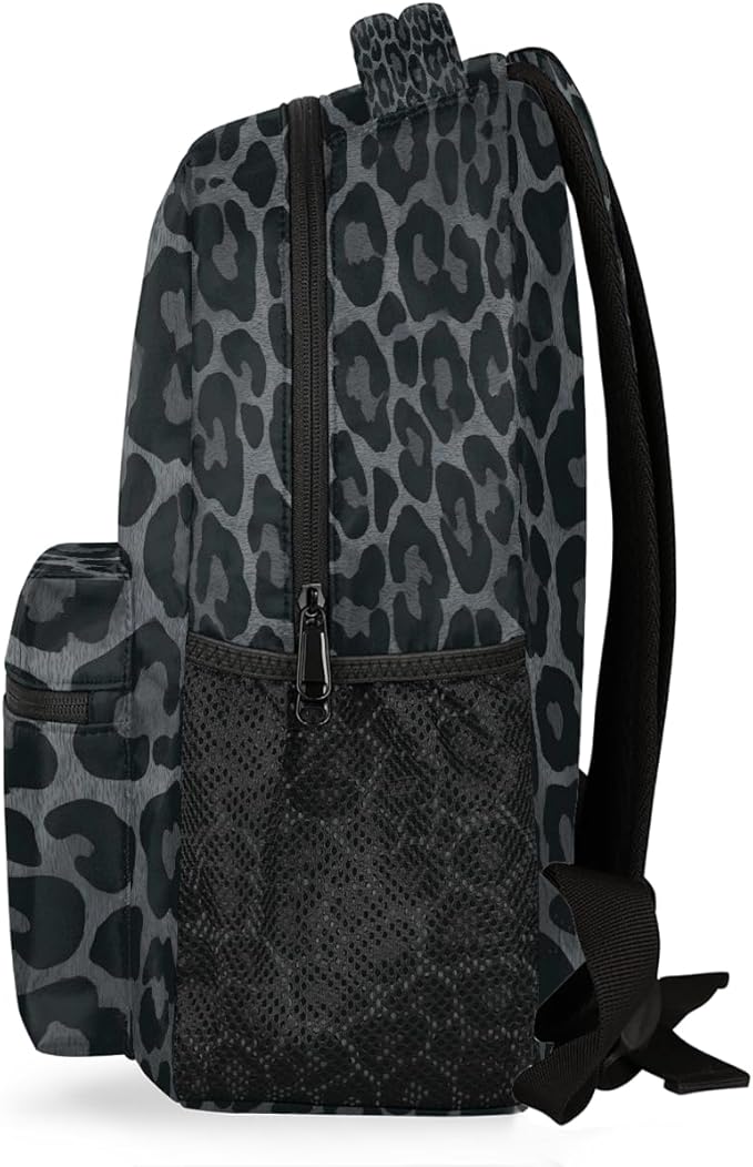 Pardick Leopard Cheetah Print Backpack for Kids Girls Boys Lightweight School College Students 18in Bookbag Large Capacity Computer Backpacks Laptop Rucksack Travel Gym Hiking Camping Daypack